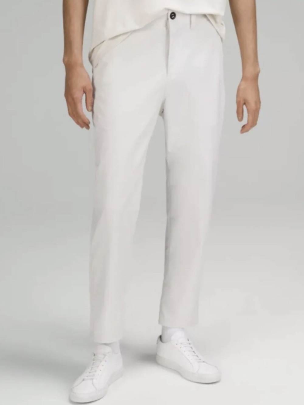 Lululemon Mens Relaxed Taper Trousers NWT Sz 36 Bone Retail $148